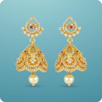 Attractive Pearl Drops Silver Earrings