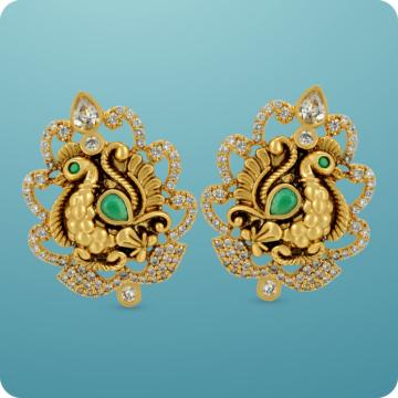 Adorable Mayuri Silver Earrings