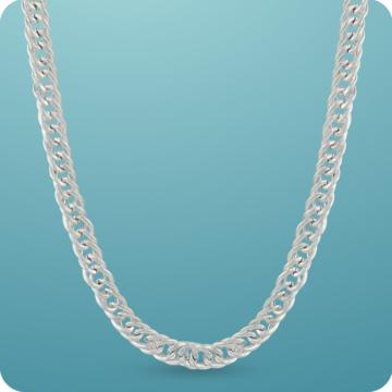 Chucky Interlocked Silver Chain