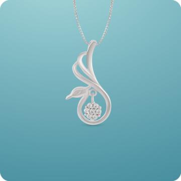 Lustrous Peacock Silver Pendant