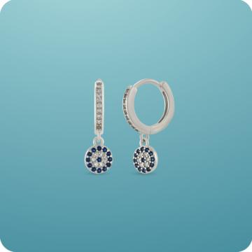 Gleaming Circlet Hoop Silver Earrings