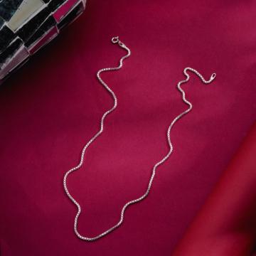 Stylish Box Pattern silver Chain