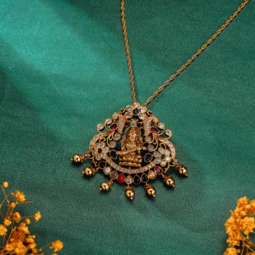 Goddess Saraswathi Silver Pendant