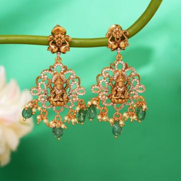 Traditional Lakshmi Silver Earrings