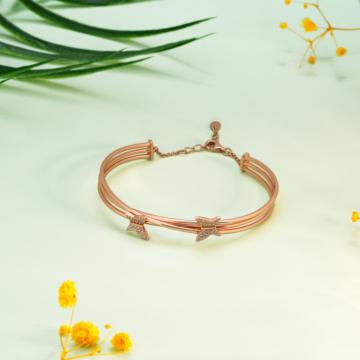 Enriching Triple Layered Silver Bracelet