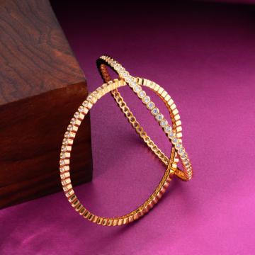 Dazzling Duos Gold-Plated Silver Bangles