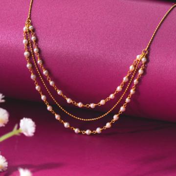 Opulent Cascade Pearl Sterling Silver Necklace
