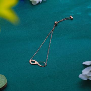 Rosy Infinite Romantic Heart Adjustable Silver Bracelets