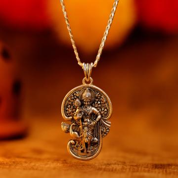 Spiritual Shield Lord Murugan with Victorious Vel Silver Pendant