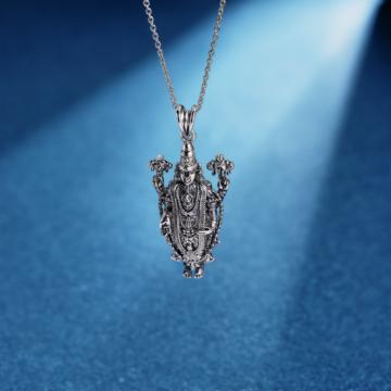 Blessed Lord of Vaikuntha Vishnu Silver Pendant