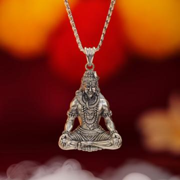 Spiritual Protector Lord Shiva Silver Pendant