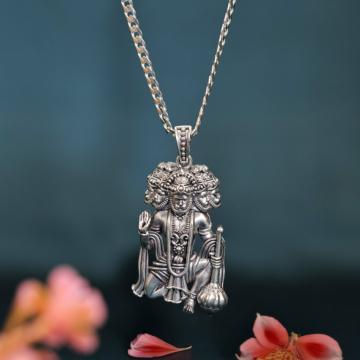 Sanctified Five Face Hanuman Silver Pendant