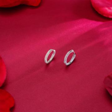 Pristine White Stone Silver Earrings