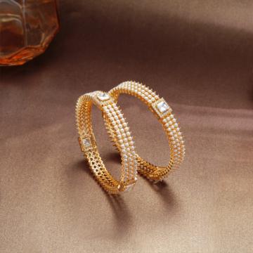 Radiant Square Charm Silver Bangles
