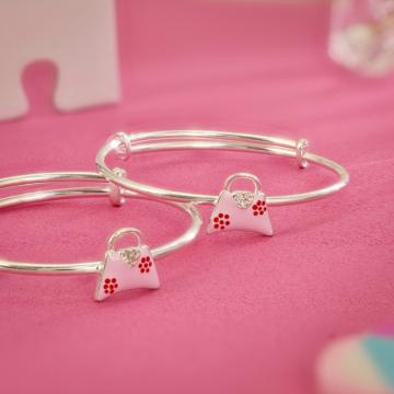 Splendid Heartin Design Silver Bangles