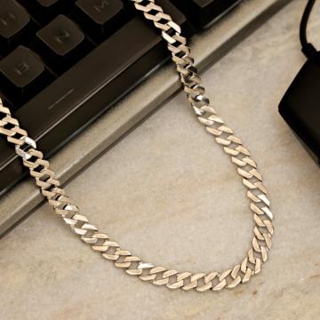 Spectacular Octagonal Link Design Silver Chain