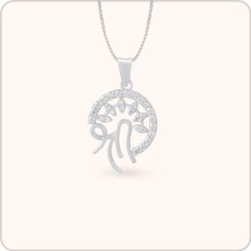 Celestial Glow Silver Pendant