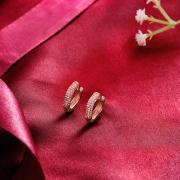 Glinting Hoop Silver Earrings