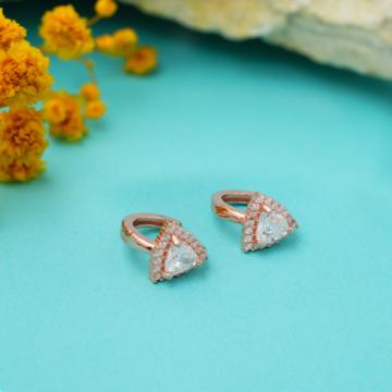 Pretty Triangular Design Silver Earrings