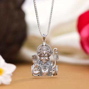 Intricately Crafted Vishnu Ram Silver Pendant