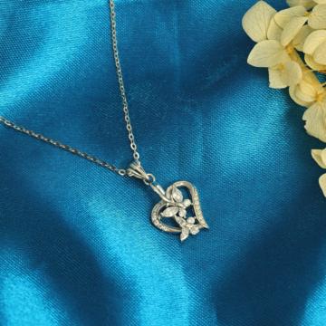 Graceful Silver Open Heart Pendant
