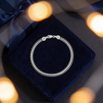 Streamlined Geometric Multi Link Silver Bracelet