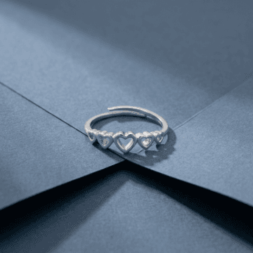Adorable Heart Sterling Silver Ring