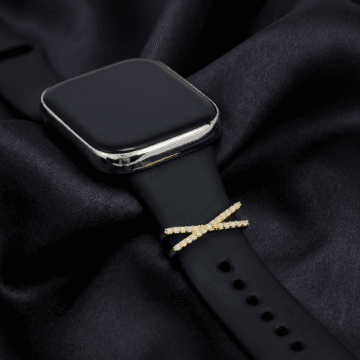 Radiant Criss-Cross Silver Watch Charm