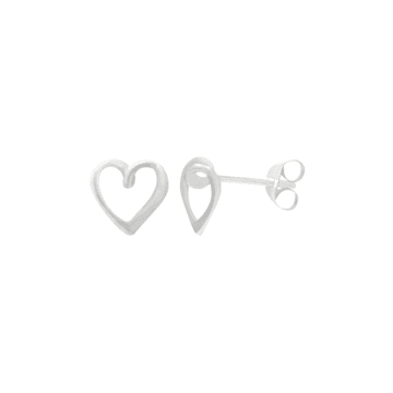 Stylish Twisted Heart Silver Earrings