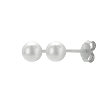 Elegant Plain Ball Silver Earrings