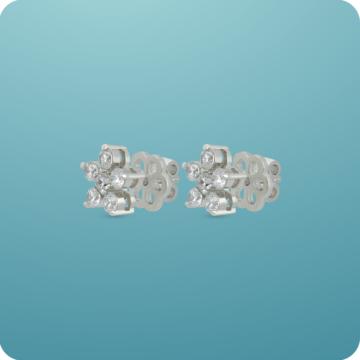 Stellar Bloom Silver Earrings