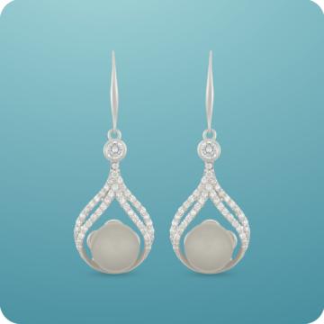 Attractive Drops Silver Earrings