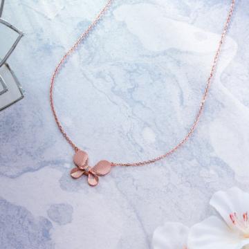 Exquisite Butterfly Silver Necklace