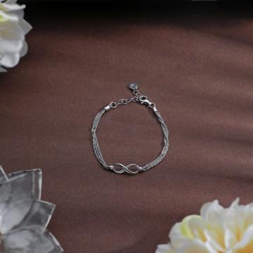 Minimalist Infinity Silver Bracelet