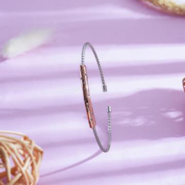 Modern Marvel Dual Tone Delight Silver Bracelet