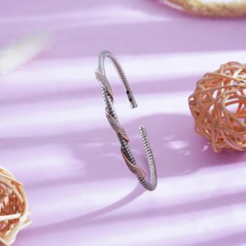 Shimmering Sensation Intertwined Silver Bracelet