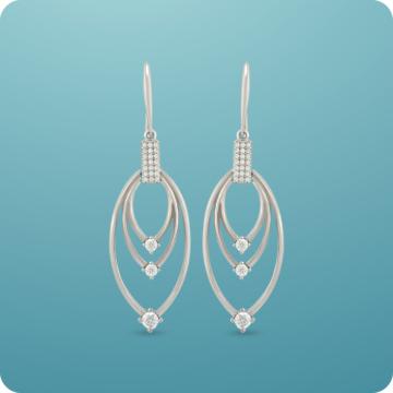 Lustrous Dew Drop Silver Earrings