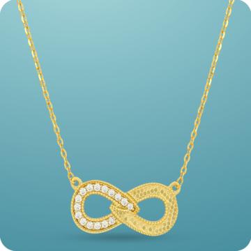 Stellar Infinity Silver Necklace