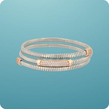 Charismatic Triple Layer Adjustable Silver Bracelet