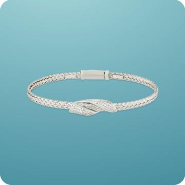 Magnificent Crossknot Silver Bracelet