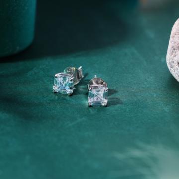 Simple Silver Stud Earrings
