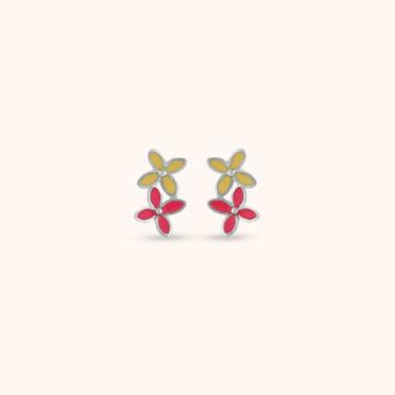 Gleaming Floral Stud Earrings