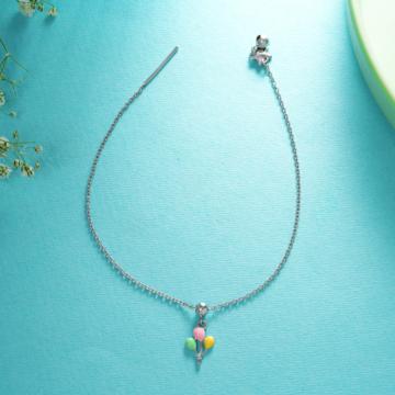 Colorful Balloons Silver Bracelet for Kids