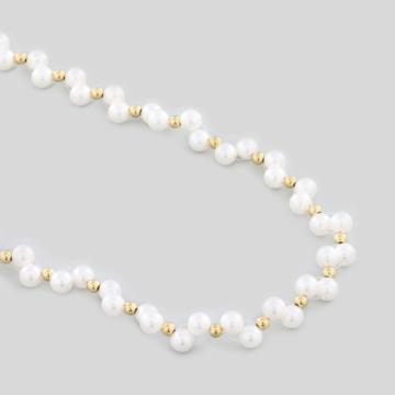Pearl Symphony Silver Necklace