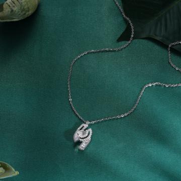 Scintillating Interlocked Silver Necklace