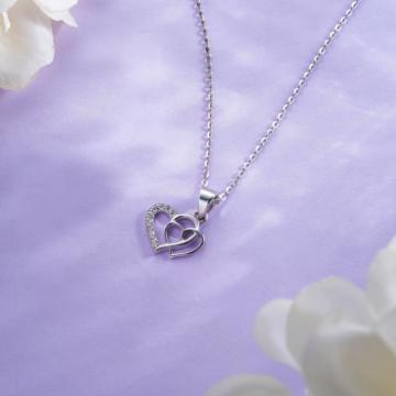 Modish Tangled Heart Silver Pendant