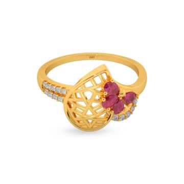Scintillating Cross Mesh Radiance Gold Ring