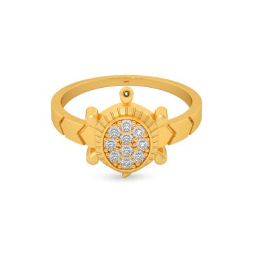 Dazzling Turtle Design Gold Ring