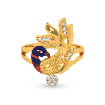 Royal Peacock Gold Ring