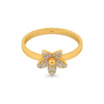Artistic Floral Gold Ring